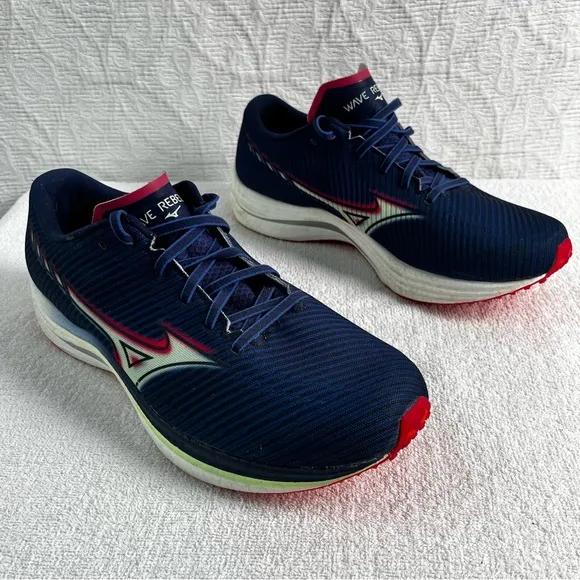 Mizuno Mens 12 Wave Rebellion Running Shoes Princess Blue Paradise Pink PR1A