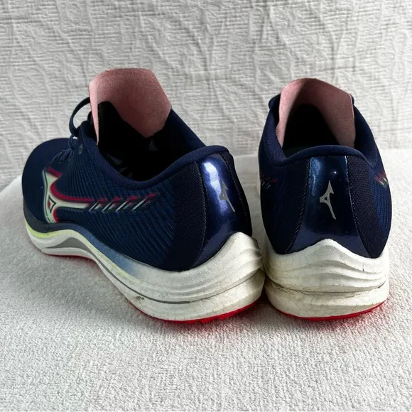 Mizuno Mens 12 Wave Rebellion Running Shoes Princess Blue Paradise Pink PR1A