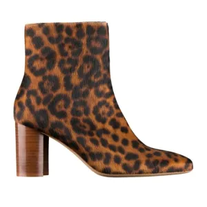 Mob Wife A.P.C. LIV Calf Hair Leather Ankle Boot Leopard Animal Print Pony 9