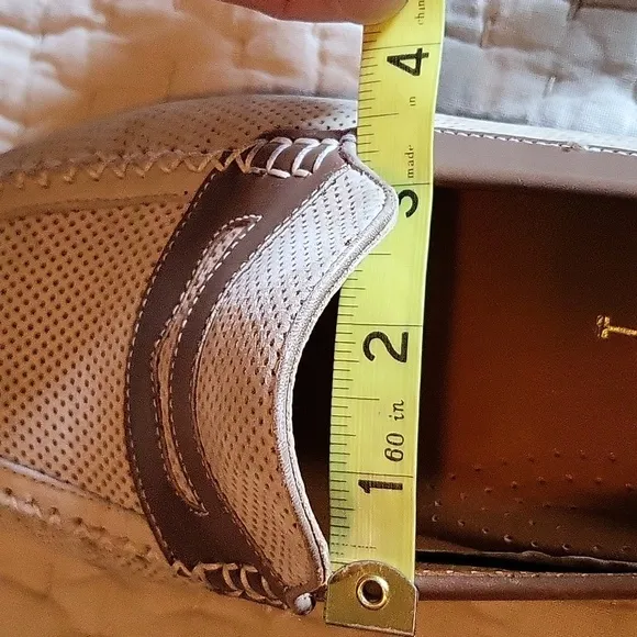 MORESCHI Made In ITALY Tan And Brown Leather Driving Shoe Men 8.5
