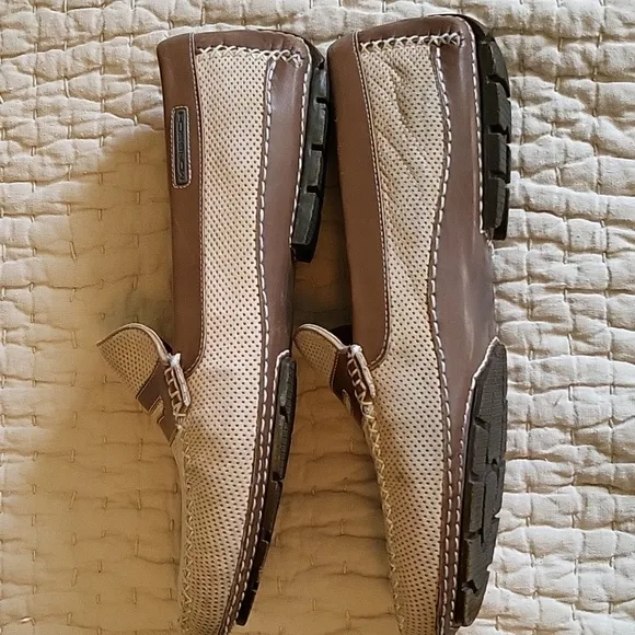 MORESCHI Made In ITALY Tan And Brown Leather Driving Shoe Men 8.5