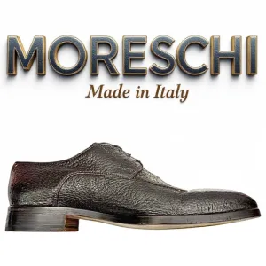 Moreschi Mens Brown Exotic Peccary Skin Split Toe Dress Shoes Size 10 Medium EUC