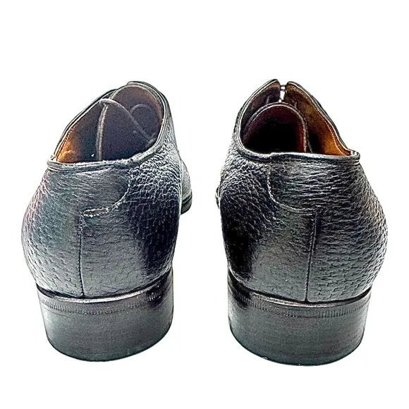 Moreschi Mens Brown Exotic Peccary Skin Split Toe Dress Shoes Size 10 Medium EUC