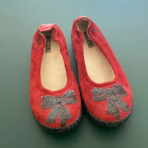 Moschino girls leather suede shoes.