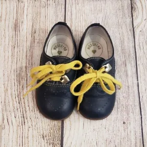 Moschino Kids Navy Leather Shoes