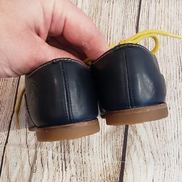 Moschino Kids Navy Leather Shoes