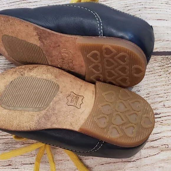 Moschino Kids Navy Leather Shoes