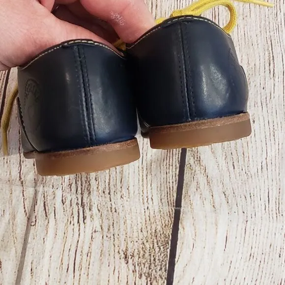 Moschino Kids Navy Leather Shoes