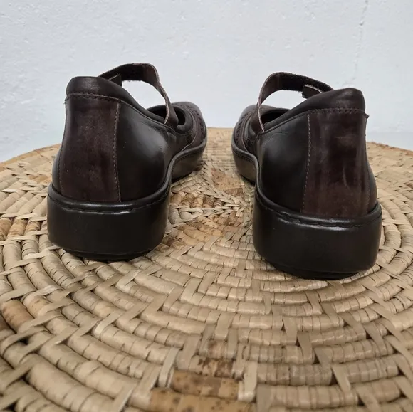 Naot Kirei Brown Leather Chunky Mary Jane Flats 9
