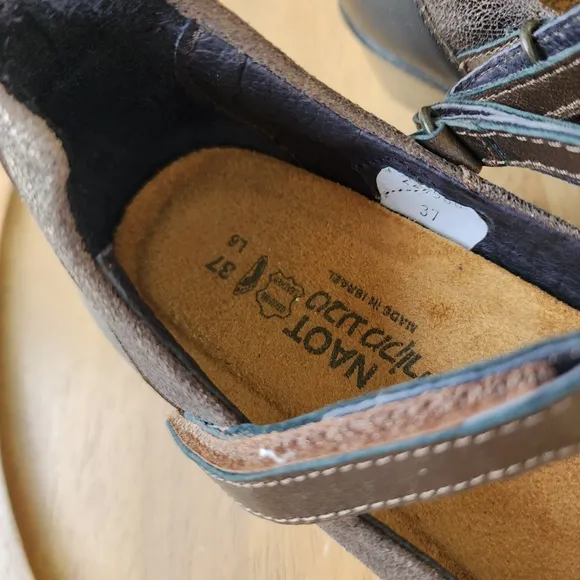 Naot Volcan brown sincere leather Mary Jane shoes size 37
