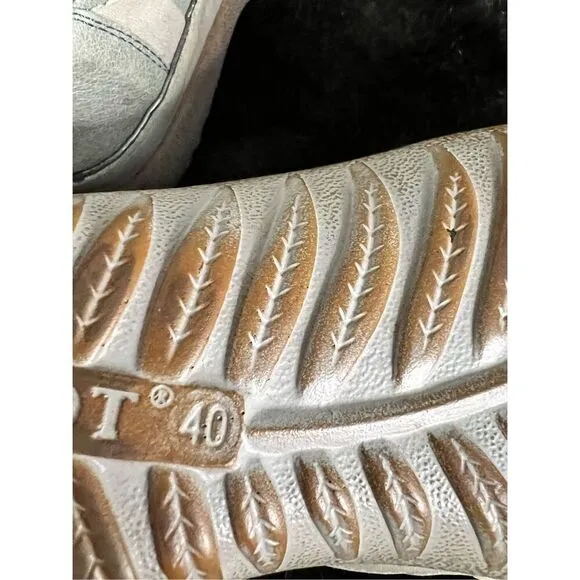 NAOT  Women's Kumara White Gold Lace-up Leather Sneaker Shoes Size 40 9.5