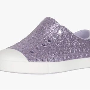 Native Kids Powder Bling Purple Glitter Sparkly Purple Kids Shoes