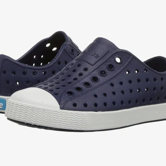 Native Kids Shoes Navy Perforated Slip-On Shoes