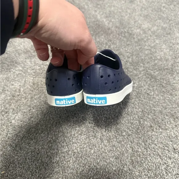 Native Kids Shoes Navy Perforated Slip-On Shoes