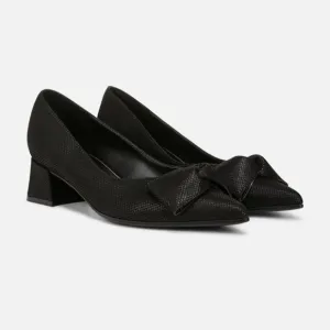 Naturalizer Mavis Bow Pump Womens 6.5M black block heel elegant comfortable