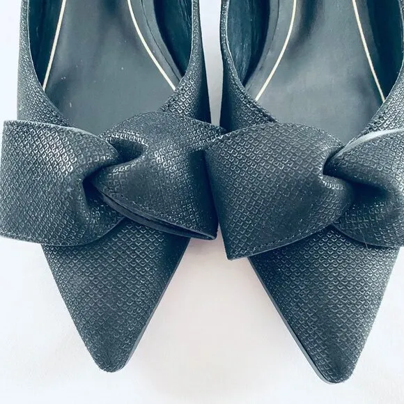 Naturalizer Mavis Bow Pump Womens 6.5M black block heel elegant comfortable