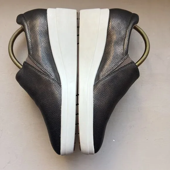 Naturalizer Sierra Metallic Bronze Faux Leather Slip On Sneaker Women’s 10 M