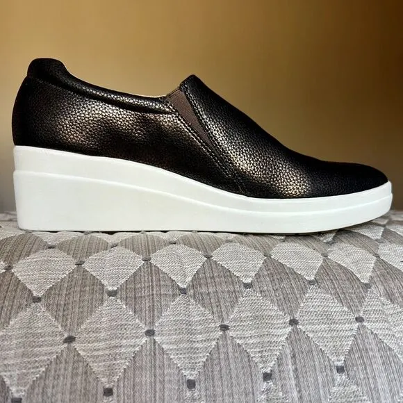 Naturalizer Sierra Metallic Bronze Faux Leather Slip On Sneaker Women’s 10 M