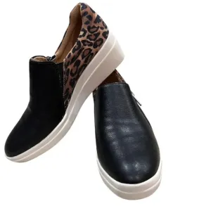 Naturalizer Sierra Women's Slip-On Shoes Black Leopard Size 6.5 M