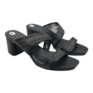 Naturalizer Sz 9 Inez 2 Black Heels with Chunky Block Heel NEW