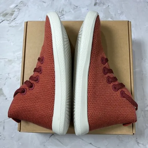 NEW Allbirds Tree Topper WOMENS 6 High Top Sneakers Shoes Sunkissed Orange White