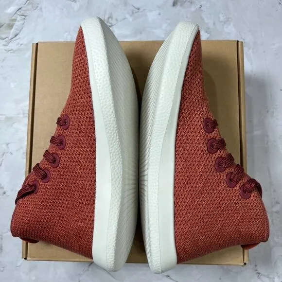 NEW Allbirds Tree Topper WOMENS 6 High Top Sneakers Shoes Sunkissed Orange White