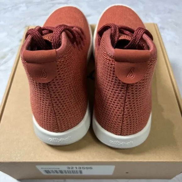 NEW Allbirds Tree Topper WOMENS 6 High Top Sneakers Shoes Sunkissed Orange White