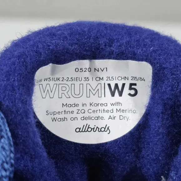 NEW Allbirds Wool Runner Up Mizzle Sneaker Womens High Top Blue Size 5