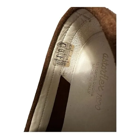 New ASTORFLEX SADELFLEX 503 MATTONE Italian made luxury brown loafers see sizing