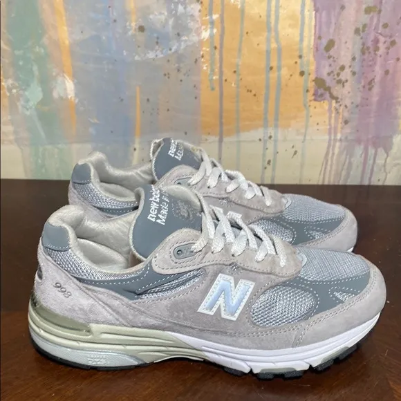 New Balance 993  Made in USA Suede Shoes Heritage Gray WR993GL WMNS 6.5-2E