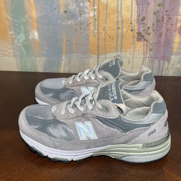 New Balance 993  Made in USA Suede Shoes Heritage Gray WR993GL WMNS 6.5-2E