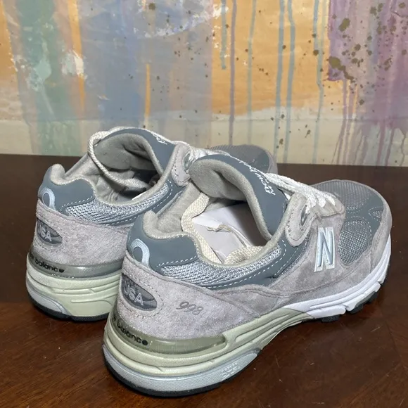 New Balance 993  Made in USA Suede Shoes Heritage Gray WR993GL WMNS 6.5-2E