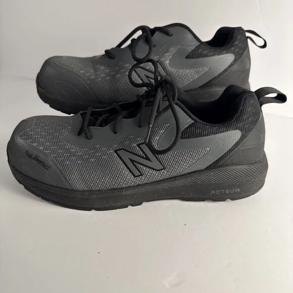 New Balance Acteva Men's Logic Composite Toe Work Shoe Grey/Black‎ Size 7.5 New