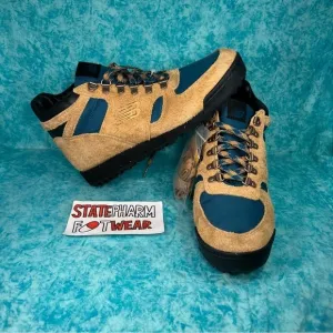 New Balance Rainier Beige Green Men’s High Top Suede Athletic Shoes Size 9.5