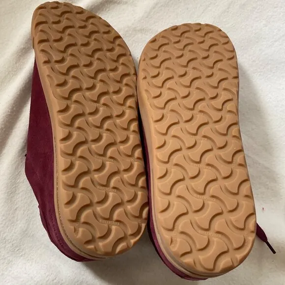 NEW BIRKENSTOCK BURGANDY red suede leather sneaker shoes MENEU42 US9 WOMEN 10.5