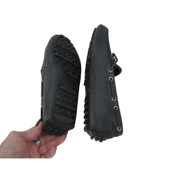 New, Cole Haan Leather Driving Black Moccasin Shoes in 7.5M w tassels