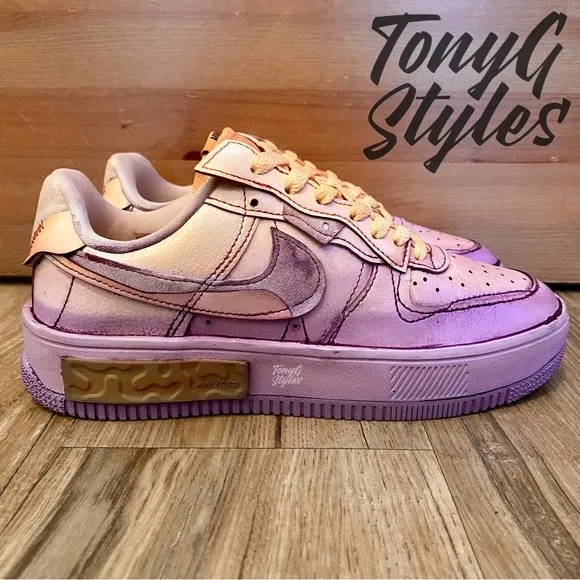 🟣NEW🟠 CUSTOM NIKE AIR FORCE 1  FONTANKA “ZONA SUNSET”