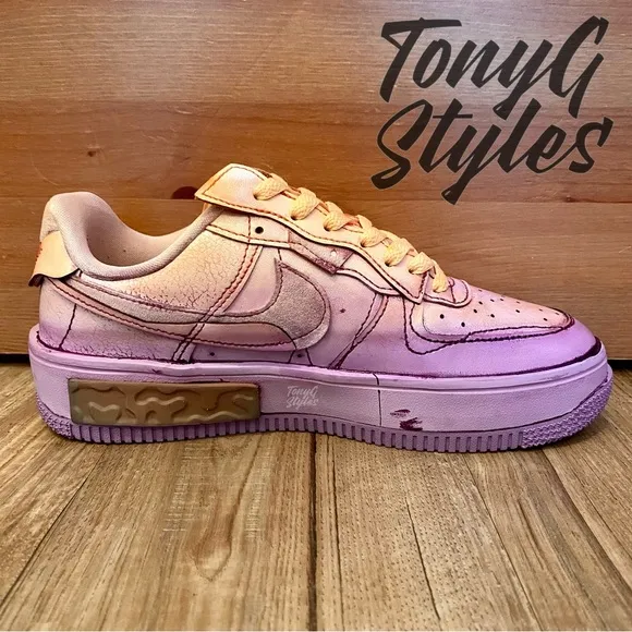 🟣NEW🟠 CUSTOM NIKE AIR FORCE 1  FONTANKA “ZONA SUNSET”
