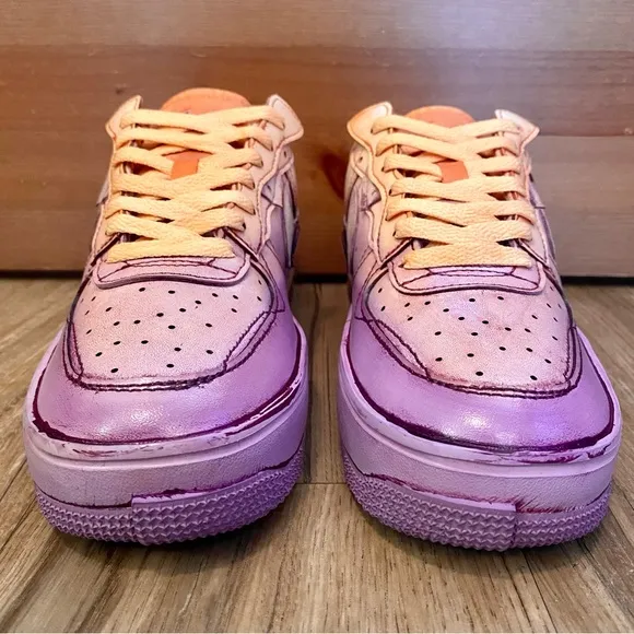 🟣NEW🟠 CUSTOM NIKE AIR FORCE 1  FONTANKA “ZONA SUNSET”