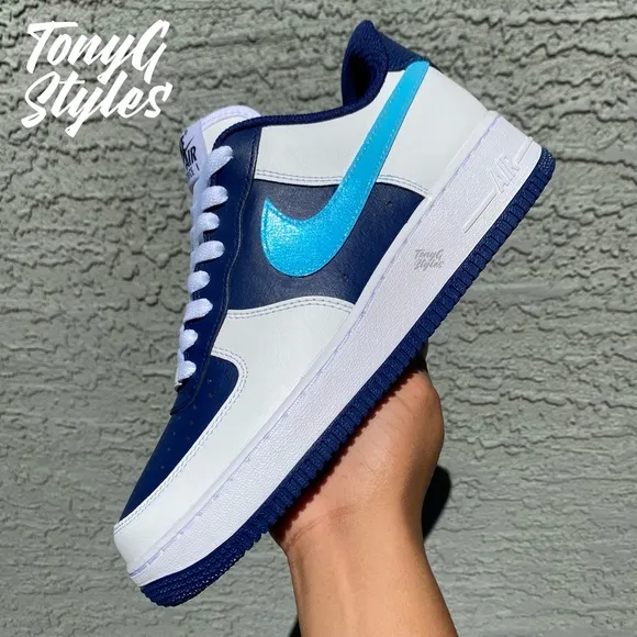 🔷NEW🔷 CUSTOM NIKE AIR FORCE 1 LOW “BLUE GEM“