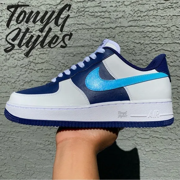 🔷NEW🔷 CUSTOM NIKE AIR FORCE 1 LOW “BLUE GEM“