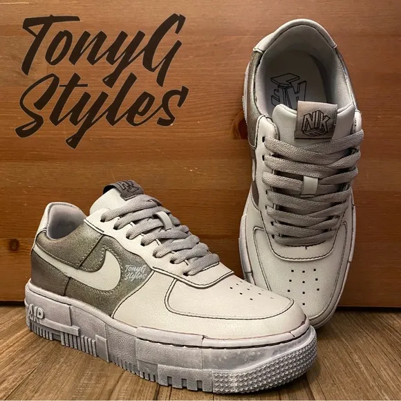 🚀NEW🚀 CUSTOM NIKE AIR FORCE 1 LOW PIXEL “CRATER HALO 5”