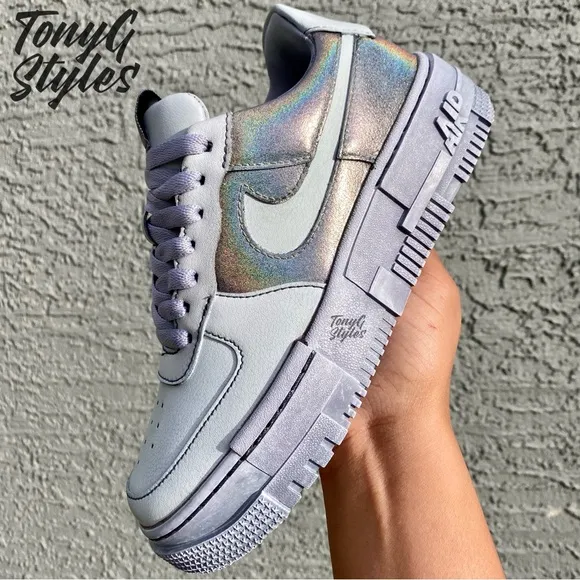🚀NEW🚀 CUSTOM NIKE AIR FORCE 1 LOW PIXEL “CRATER HALO 5”