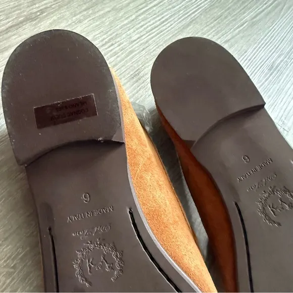 New Del Toro Men's Cognac Suede Milano Loafer Leather Shoes Suede Size 6
