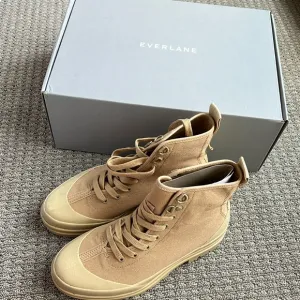 NEW Everlane Canvas Utility Combat Tan Lace Up Boots