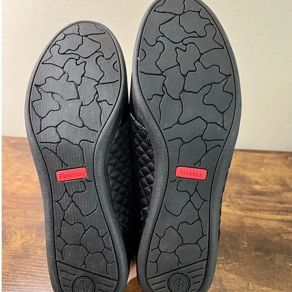 NEW Firetrap Dr Domello Trainer Sneakers 9.5 Mens Black Lace Up Shoes Quilted