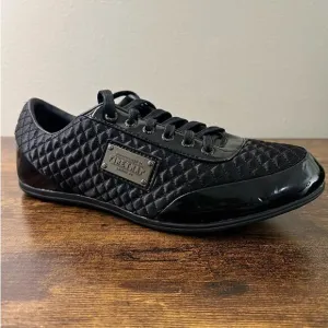 NEW Firetrap Dr Domello Trainer Sneakers 9.5 Mens Black Lace Up Shoes Quilted