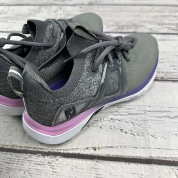 New FootJoy Ladies HyperFlex Cleated Shoes Gray/Pink/Purple Medium 7 No Box‎