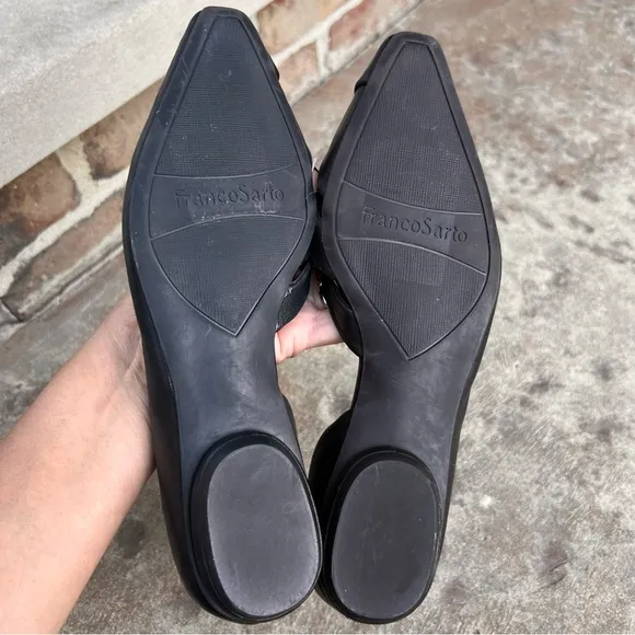 NEW Franco Sarto Womens Braela Black Leather D'Orsay Shoes Sz 6