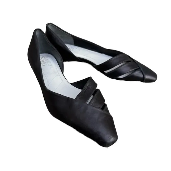 NEW Franco Sarto Womens Braela Black Leather D'Orsay Shoes Sz 6